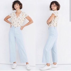 NWT Madewell slim Emmett wide leg crop pants